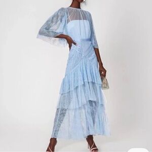 Alice McCall Love Craft Lace Gown  Dress in blue size 10